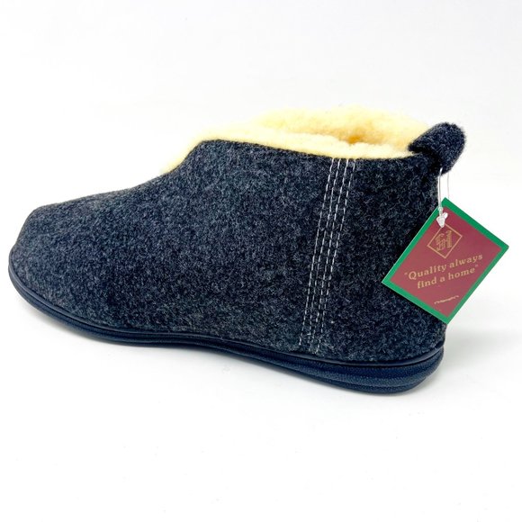 Tamarac by Slippers International Mens Dorm Charcoal Slip On Comfort Slippers - Picture 3 of 5